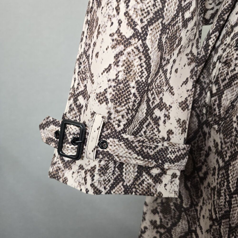 Rebecca Minkoff  Women’s  Animal  Trench Coat Belted Long Size Small New Snake - Picture 12 of 16